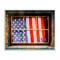 Stupell Industries Patriotic American Flag Rustic Window Festive Home Framed Giclee Art